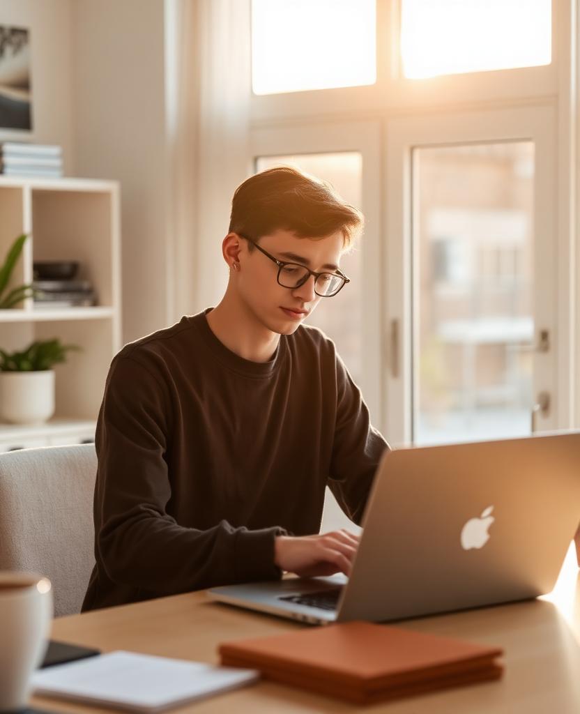 Entrepreneur working from home